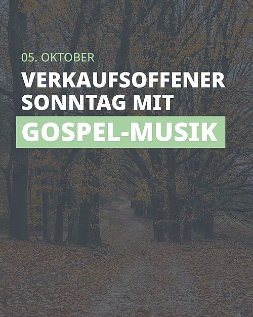 🎶 Gospel trifft Shopping 🎶 Am 05. Oktober ist bei uns verkaufsoffener Sonntag – mit einem besonderen Highlight: Das...